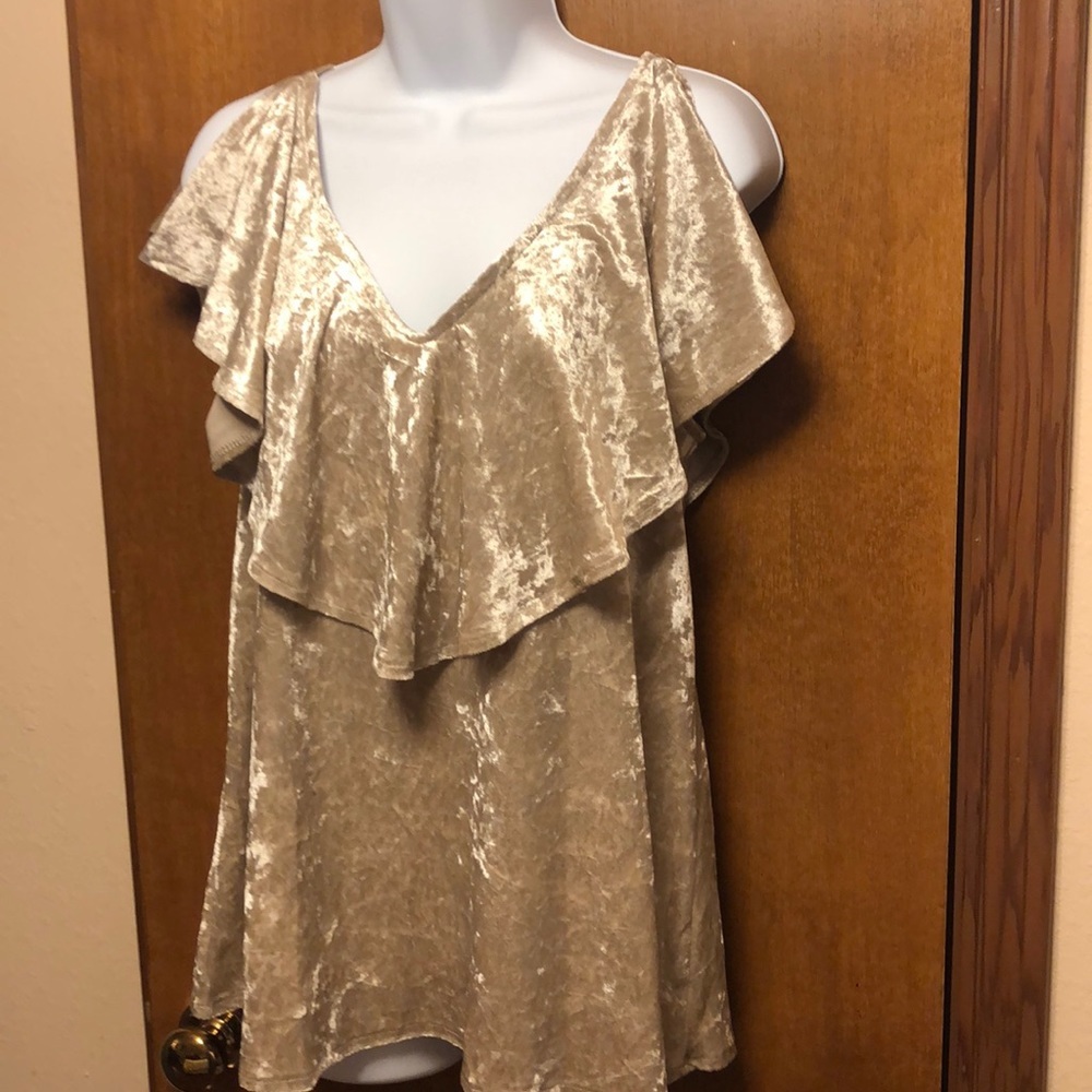 Crushed velvet shirt - silver